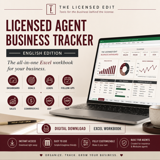 Licensed Agent Business Tracker — English Edition