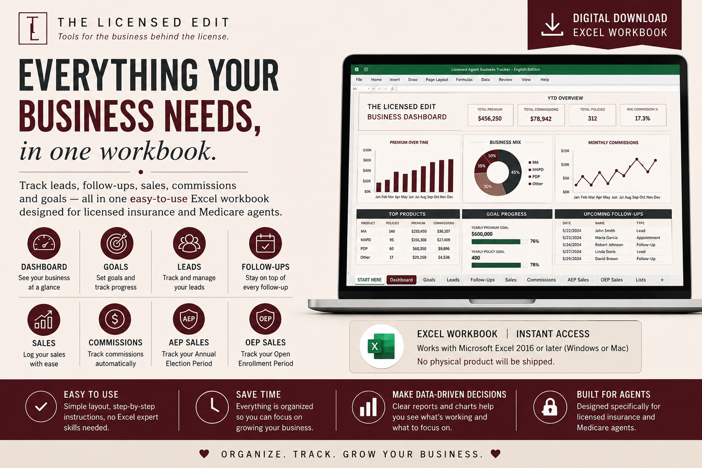 Licensed Agent Business Tracker — English Edition